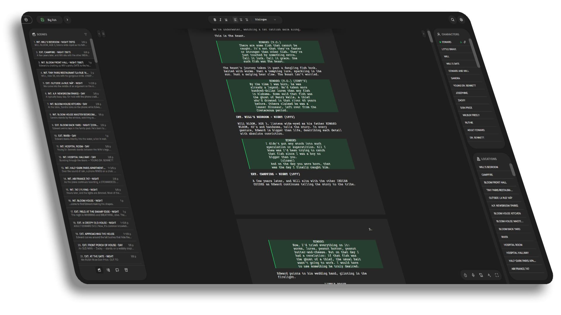 Scenarly Interface Preview